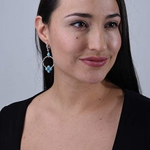 Load image into Gallery viewer, American West Sterling Silver Blue Turquoise Dangle Earrings