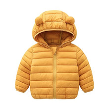 Load image into Gallery viewer, CECORC Winter Coats for Kids with Hoods (Padded) Light Puffer Jacket for Outdoor Warmth, Travel, Snow Play | Girls, Boys | Baby, Infants, Toddlers, 6-12 Months, Ginger