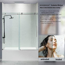 Load image into Gallery viewer, WOODBRIDGE MBSDC 6062-C Frameless Bathtub Shower Doors 56-60" Width x 62" Height with 3/8"(10mm) Clear Tempered Glass in Polished Chrome Finish