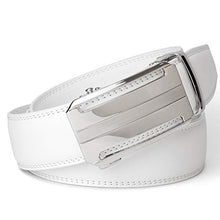 Load image into Gallery viewer, CLUBBELTS - Men's Genuine Leather Ratchet Adjustable Belt with Automatic Buckle, 1.4" Wide, for Men’s Dress Casual Belt
