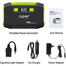 Load image into Gallery viewer, Aiper 150W Portable Power Station 167Wh 45000mAh Solar Generator Lithium Battery Backup Power supply with Dual 110V AC Outlet, 3 DC Ports, 2 USB Outputs for Home Emergency Camping Outdoors