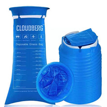 Load image into Gallery viewer, CLOUDBERG 24 Pack Blue Emesis Bags Disposable for Kids, 1000 ml Vomit Bag for Morning Sickness Bags, Portable Nausea Bags for Pregnant Women,Barf Bags with Leak Resistant Design car and Travel