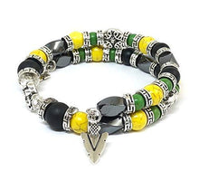 Load image into Gallery viewer, Men's Beaded Bangle Bracelet Jamaican Jewelry
