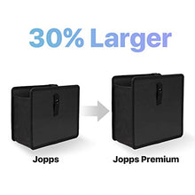 Load image into Gallery viewer, KMMOTORS Foldable Car Garbage Can Patented Car Waste Basket Comfortable Multifuntional Vegan Leather and Oxford Clothes Car Organizer Car Trash Can (Large, Black)