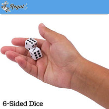 Load image into Gallery viewer, Regal Games - 6-Sided Urea Game Dice Set - Standard 16mm Size - 100 Count - White - Perfect for Group Events, Bulk Buying