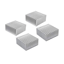 Load image into Gallery viewer, Easycargo 4pcs 40mm Heatsink 40mmx40mmx20mm, Aluminum Heatsink Kit, Cooling Heat Sink for 3D Printer Stepper Motor NEMA 17, TEC1-12706 Peltier Thermoelectric Cooler Module LED 40x40x20mm (Silvertone)