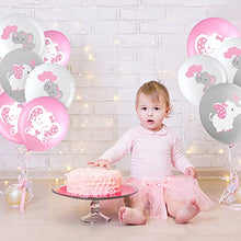 Load image into Gallery viewer, 45 Pieces 12 Inch Elephant Latex Balloon Little Peanut Baby Shower Elephant Balloon for Baby Boy Girl Elephant Animal Themed Birthday Party Supplies Indoor Outdoor Decor (Pink)