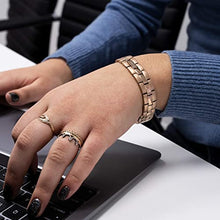 Load image into Gallery viewer, IONICO Rose - Gold Magnetic Therapy Bracelet for Women | Reliefs Arthritis, Carpal Tunnel, migraine, Pain, Blood Pressure | Strong Alternative Medicine Health Energy with Unique Healing Power
