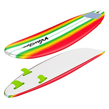 Load image into Gallery viewer, Wavestorm 8ft Classic Longboard Surfboard (Tri-Color Pinline)