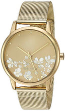 Load image into Gallery viewer, Nine West Women's Gold-Tone Mesh Bracelet Watch, NW/2428FLGP