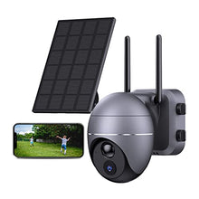 Load image into Gallery viewer, Wireless Security Camera Outdoor, 2K Solar Powered WiFi Cameras, Rechargeable Solar Outdoor Camera with PIR Motion Detection, 2-Way Audio, IP65 Waterproof, Night Vision
