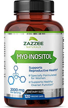Load image into Gallery viewer, Zazzee Myo-Inositol 120 Vegan Capsules, 2000 mg per Serving, 100% Pure, Premium Grade, Vegan, Non-GMO and All-Natural