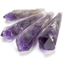 Load image into Gallery viewer, KALIFANO Cathedral Amethyst Point Bundle with Healing & Calming Effects - High Energy Reiki Bulk Gemstones Elestial Used for Stability and Peace (Information Card Included)