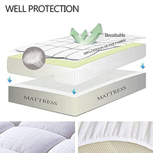 Load image into Gallery viewer, EASELAND Queen Size Mattress Pad Pillow Top Mattress Cover Quilted Fitted Mattress Protector Cotton Top 8-21" Deep Pocket Cooling Mattress Topper (60x80 Inches, White)