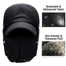 Load image into Gallery viewer, Outdoor Cycling Cold-Proof Ear Warm Cap Thickened Ear Winter Warmer Hat (Black)