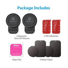 Load image into Gallery viewer, Magnetic Car Mount, WixGear Universal Stick On Mount (2 Pack) Dashboard Magnetic Phone Holder for Car for Cell Phones and Mini Tablets with Fast Swift-snap Technology, Magnetic Cell Phone Mount