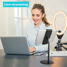 Load image into Gallery viewer, EICAUS Cell Phone Holder&Tablet Stand for Desk, 360 ̐ Rotating, Compatible with 5.5’’ to 11’’Screen Phones, iPad, Kindle, ipad & iPhone Stands and Holders, Adjustable Phone Holder from 5.5’’ to 8.5’’