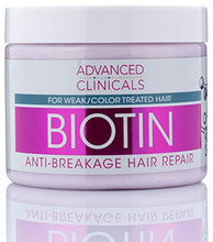 Load image into Gallery viewer, Advanced Clinicals Biotin Anti-Breakage Hair Repair Mask. Strengthen Broken, Color-Treated Hair with Repairing Deep Conditioner Manuka Honey & Caffeine. Hydrating Mask Restores Weak Hair (12 Oz)