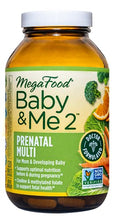 Load image into Gallery viewer, MegaFood Baby & Me 2 Prenatal Multi - Prenatal Vitamins for Mom & Developing Baby - Dr Formulated with Essential Nutrients like Folic Acid, Choline, Biotin, and More - Non-GMO - 120 Tabs (60 Servings)
