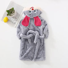 Load image into Gallery viewer, Toddler Infant Hooded Robe Baby Boys Girls Cartoon Graphic Flannel Bathrobe Soft Soft Plush Fleece Pajamas Sleepwear