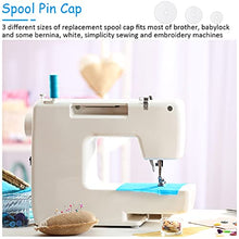 Load image into Gallery viewer, Spool Pin Cap Sewing Spool Cap Small Medium Large Replacement Spool Cap Compatible with Brother, Babylock Sewing and Embroidery Machines, 45 mm, 35 mm and 25 mm, White (9 Pieces)