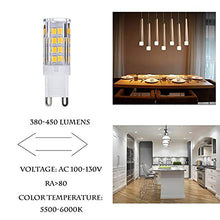 Load image into Gallery viewer, G9 LED Bulb Dimmable 4W, 40 Watt T4 G9 Halogen Equivalent, 120V No-Flicker, Chandelier Lighting 450LM (6 Pack) (Warm White 3000K)