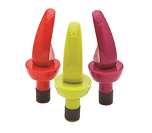 Load image into Gallery viewer, Joie Expanding Beverage Bottle Stopper, Pack of 3, Assorted Colors