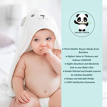 Load image into Gallery viewer, HIPHOP PANDA Bamboo Hooded Baby Towel - Soft Bath Towel with Bear Ears for Babie, Toddler, Infant - Ultra Absorbent, Natural Baby Towel for Boy and Girl - (Bear, 30 x 30 Inch)
