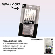 Load image into Gallery viewer, SAKURA Gelly Roll Classic Gel Pens, Opaque White Ink, Ass't Tips 05/08/10, 6 PK 57461