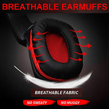 Load image into Gallery viewer, PHOINIKAS H1 Gaming Headset for PS4, Xbox One, PC, Laptop, Nintendo Switch with Bass Surround, Xbox One Headset with Noise-Cancelling Mic, Over Ear Headphones with LED Light, Gift for Kids - Red