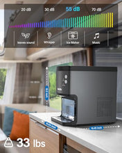 Load image into Gallery viewer, Habitio Nugget Ice Maker, Self-Dispensing Countertop Ice Maker, Pebble Ice Machine with 3L Detachable Water Tank, 33lbs Chewable Ice Cubes /24H, Electric Pellet Ice Maker with Self-Cleaning Function