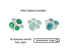 Load image into Gallery viewer, YoTreasure Aqua Chalcedony & Blue Topaz 925 Sterling Silver Chunky Ring