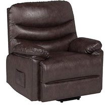 Load image into Gallery viewer, JC Home Sabadell Wall-Hugger Power-Lift Recliner with Faux-Leather Upholstery, Burnt Brûlée