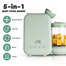 Load image into Gallery viewer, Baby Food Maker, 5 in 1 Baby Food Processor, Smart Control Multifunctional Steamer Grinder with Steam Pot, Auto Cooking & Grinding, Baby Food Warmer Mills Machine