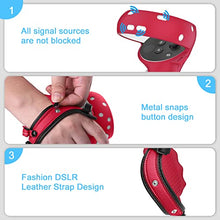 Load image into Gallery viewer, Touch Controller Grip Leather Cover for Oculus Quest 2, EWalos Double Protection Anti-Throw Silicone Handle Cover with PU Leather Knuckle Strap, DSLR Hand Strap Style Design(Red, 1 Pair)