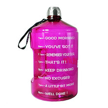 Load image into Gallery viewer, BuildLife 1 Gallon Water Bottle Motivational Fitness Workout with Time Marker/Drink More Daily/Clear BPA Free/Large 128OZ Capacity Throughout The Day(Purple,1 Gallon)
