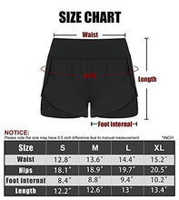 Load image into Gallery viewer, Star Vibe Workout Athletic Gym Yoga Shorts for Women Quick-Dry High Waisted Running Shorts with Zip Pockets and Liner 2 in 1 2 Pack Black/Pink M
