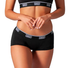 Load image into Gallery viewer, Bambody Absorbent Boyshort: Classic Fit Trunk Style Underwear for Period Protection (Single Pack: Black, Medium)