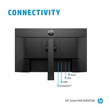 Load image into Gallery viewer, HP 24mh FHD Monitor - Computer Monitor with 23.8-Inch IPS Display (1080p) - Built-In Speakers and VESA Mounting - Height/Tilt Adjustment for Ergonomic Viewing - HDMI and DisplayPort - (1D0J9AA#ABA)