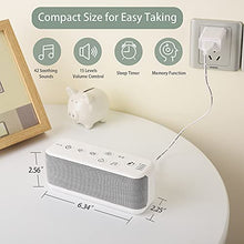 Load image into Gallery viewer, Portable Sound Machines,White Noise Machine with 42 Non Looping Natural Soothing Sounds,Battery or Adapter Charging Options Auto-Off Timer Travel Office Privacy Sound Machine for Adults Baby Kids