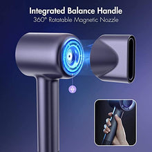 Load image into Gallery viewer, Professional Hair Dryer, Powerful Brushless Motor Blow Dryer for Fast Drying, Ionic Hair Dryer with 3 Heating/3 Speed Settings, Hot and Cold Automatic Cycle, Portable for Home & Travel