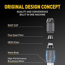 Load image into Gallery viewer, Baseus Car Vacuum Cleaner, Handheld Vacuum Cordless 135W High Power Portable Small Mini Rechargeable Hand Vacuum with LED Light for Car, Home, Kitchen - A3