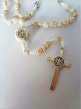 Load image into Gallery viewer, Saint Benedict Rosary/Natural Stone Beads from Apparition Hill Medjugorje/Handmade Catholic Rosary