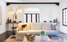 Load image into Gallery viewer, Brightech Trilage Arc Floor Lamp w/Marble Base - 3 Lights Hanging Over The Couch from Behind - Multi Head Arching Tree Lamp - for Mid Century, Modern & Contemporary Rooms - Oil Rubbed Bronze