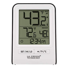 Load image into Gallery viewer, La Crosse Technology 308-1409WT-CBP Wireless Temperature Station with Time,White,