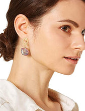Load image into Gallery viewer, La Raffine Natural Baroque Pearl Lustrous with 14K Gold Plating Textured Dangle/Waterdrop Irregular Shape Handmade Earrings for Women Girl Gifts for Valentines/Birthday/Anniversary/Mother’s Day