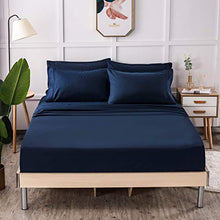 Load image into Gallery viewer, LIANLAM King 6 Piece Bed Sheets Set - Super Soft Brushed Microfiber 1800 Thread Count - Breathable Luxury Egyptian Sheets Deep Pocket - Wrinkle and Hypoallergenic(King, Navy Blue)