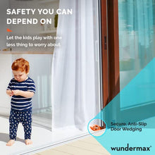 Load image into Gallery viewer, Wundermax Door Stoppers - Rubber Security Wedge for Bottom of Door on Carpet, Concrete, Tile, Linoleum & Wood - Heavy Duty Door Stop - Home Improvement - 3 Pack - Red