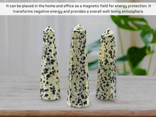Load image into Gallery viewer, Dalmatian Jasper Crystal Towers ~ Natural Healing Crystal Point Obelisk for Reiki Healing and Crystal Grid (3" to 4" INCH)