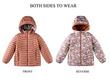 Load image into Gallery viewer, QLZ Girls Lightweight Jacket,Down Coat,Flight Suit,Double-sided Wear,F Pink,3-4 T
